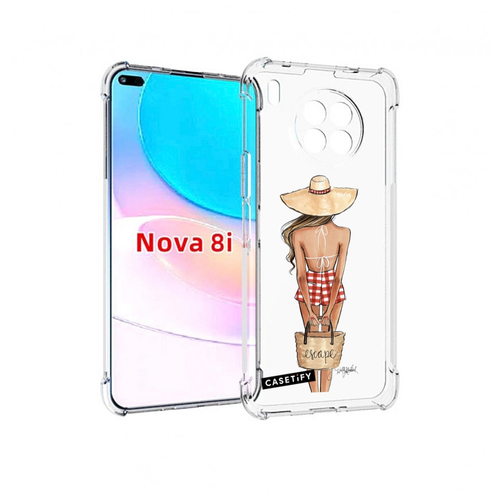 

Чехол бампер MyPads CASETiFY женский для Huawei Nova 8i, Прозрачный, Tocco