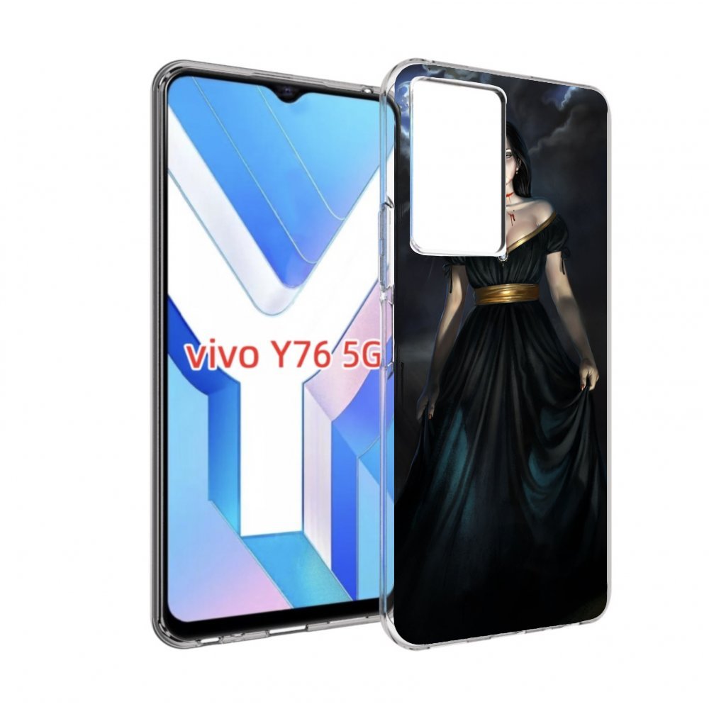 

Чехол MyPads девушка с порезом на горле женский для Vivo Y76 5G, Прозрачный, Tocco