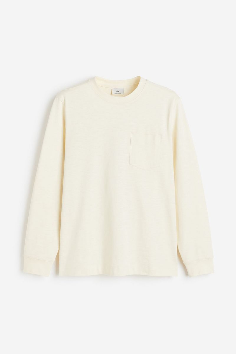 

Лонгслив мужской H&M 1216522 белый XL, 1216522
