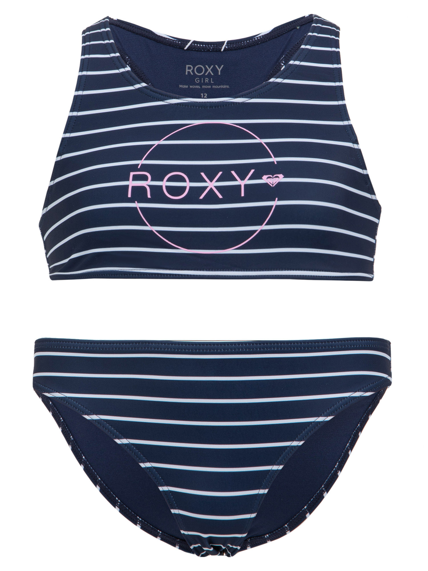 Купальник раздельный детский Roxy Bico Basic Stri белый синий 116 4188₽