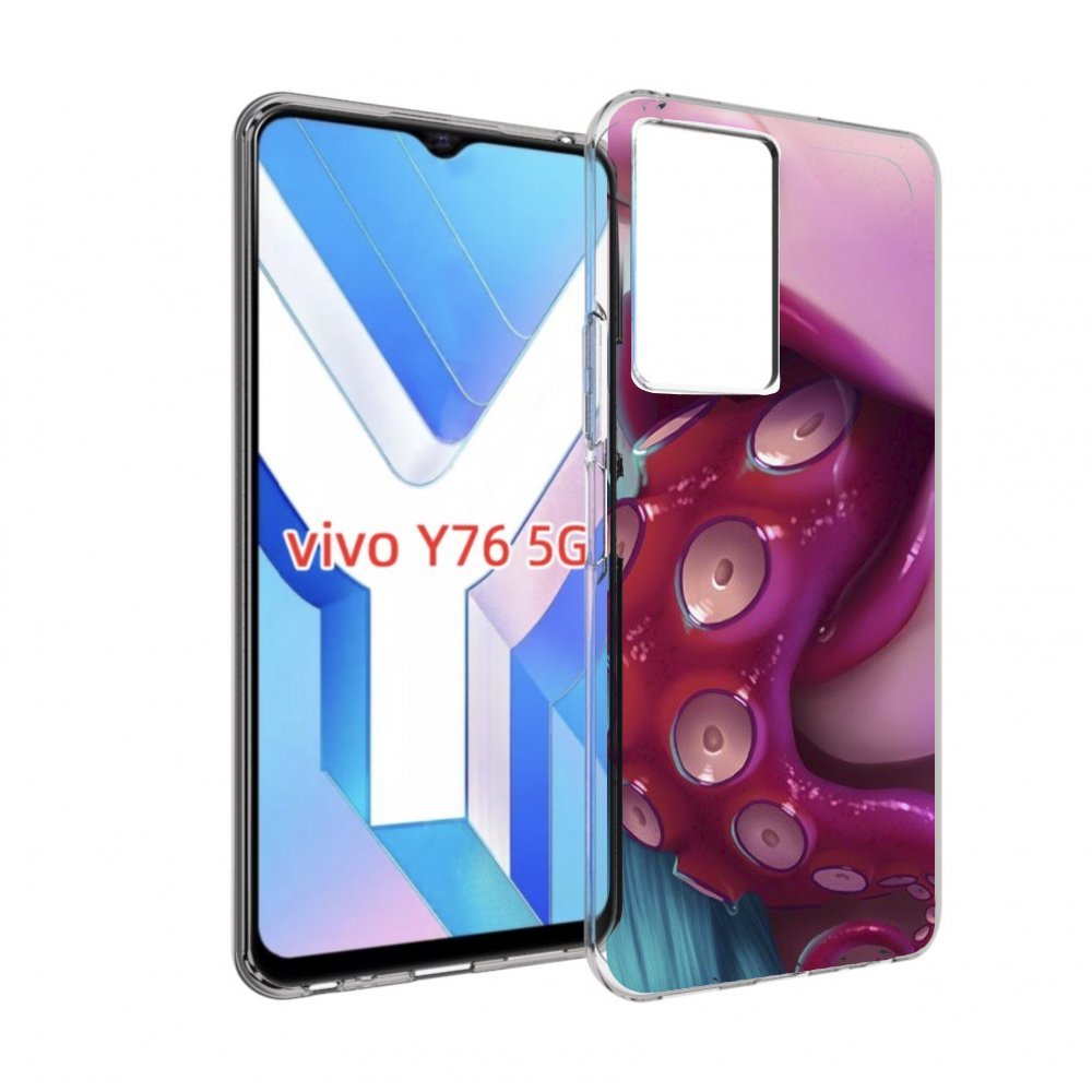 

Чехол MyPads девушка с щупальцой женский для Vivo Y76 5G, Прозрачный, Tocco
