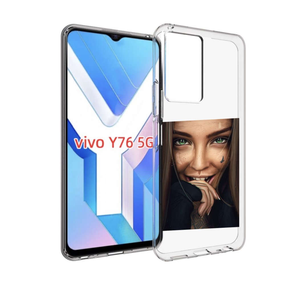 

Чехол MyPads девушка улыбается женский для Vivo Y76 5G, Прозрачный, Tocco