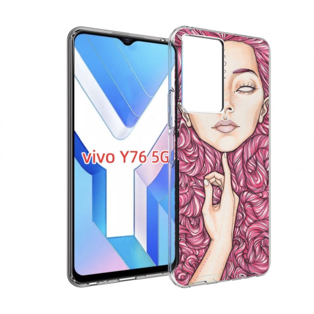 

Чехол MyPads девушка утонула в волосах женский для Vivo Y76 5G, Прозрачный, Tocco