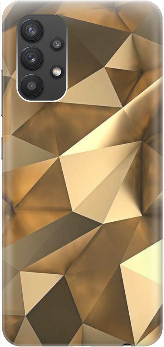 

Силиконовый чехол на Samsung Galaxy A32 с принтом "Бронзовые грани", Коричневый, 1535