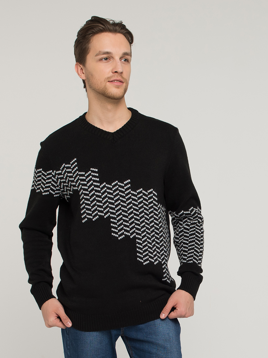 

Пуловер мужской 212-12267 VAY черный 48 RU, 212-12267