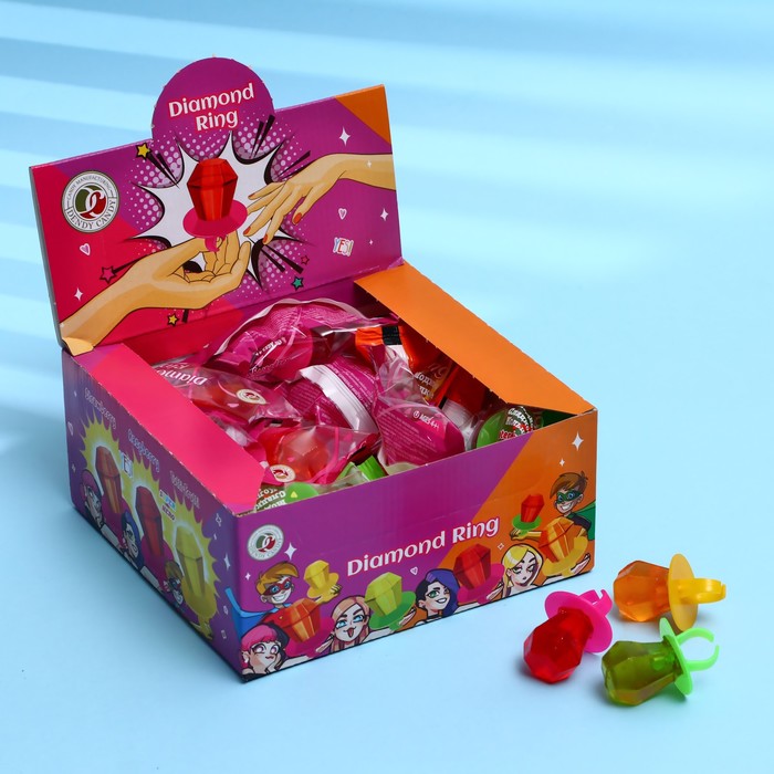 

Леденцовая карамель Dendy Candy "Сладкое кольцо" МИКС 15г