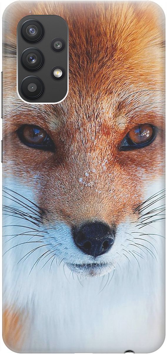 

Силиконовый чехол на Samsung Galaxy A32 с принтом "Спокойный лис", Оранжевый;белый, 1535