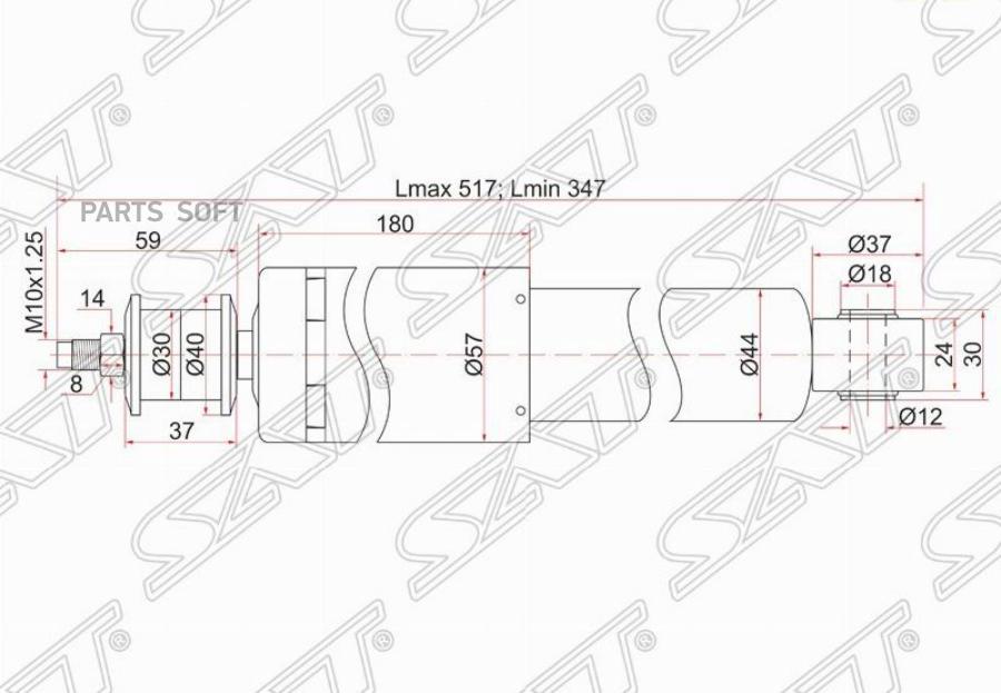 

Амортизатор подвески Sat ST543004E400