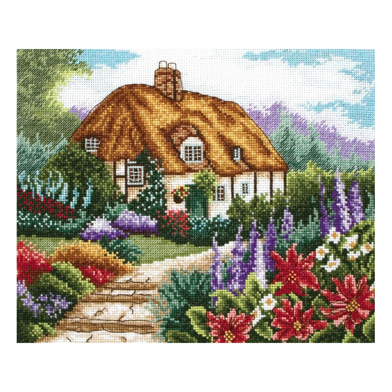 фото Набор для вышивания anchor, "cottage garden in bloom" 20х25 см, арт.pce593