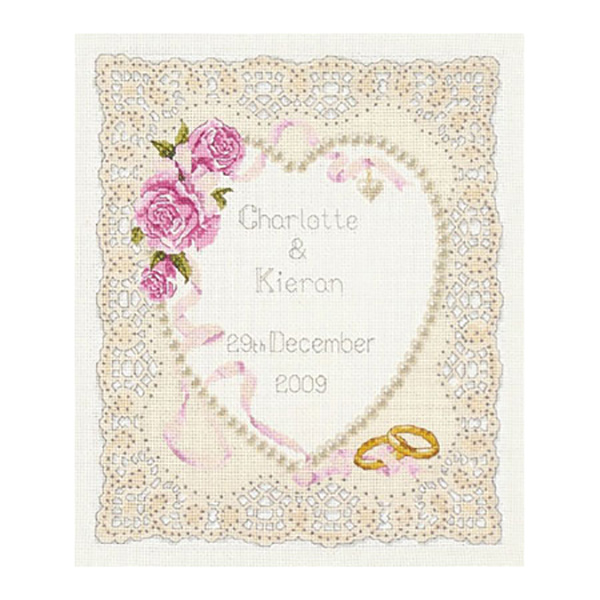 

Набор для вышивания Anchor, Floral Heart Wedding Sampler 24х20 см, арт.ACS05