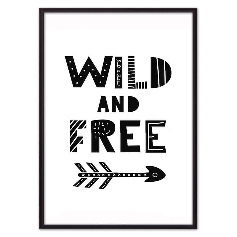 

Wild & Free ЧБ ВЫБОР РАЗМЕРА:50 х 70 см