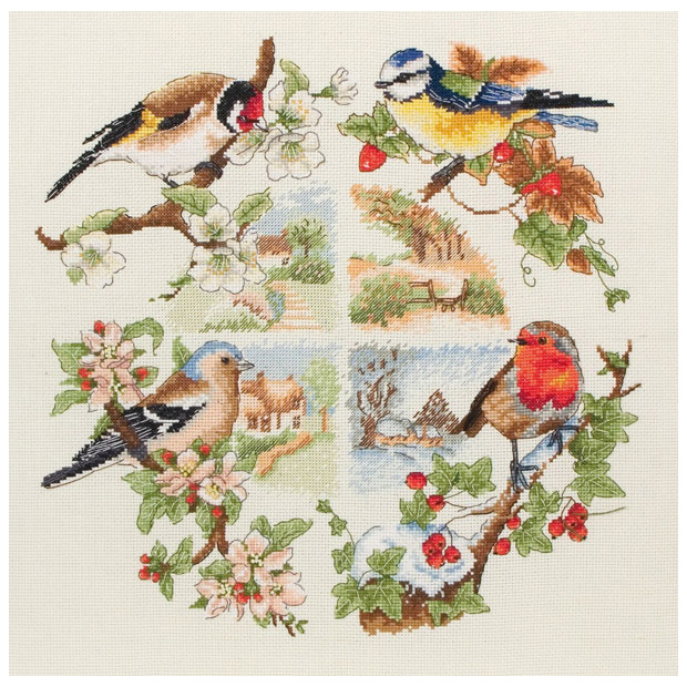 

Набор для вышивания Anchor, "Birds And Seasons" 30х30 см, арт.PCE880