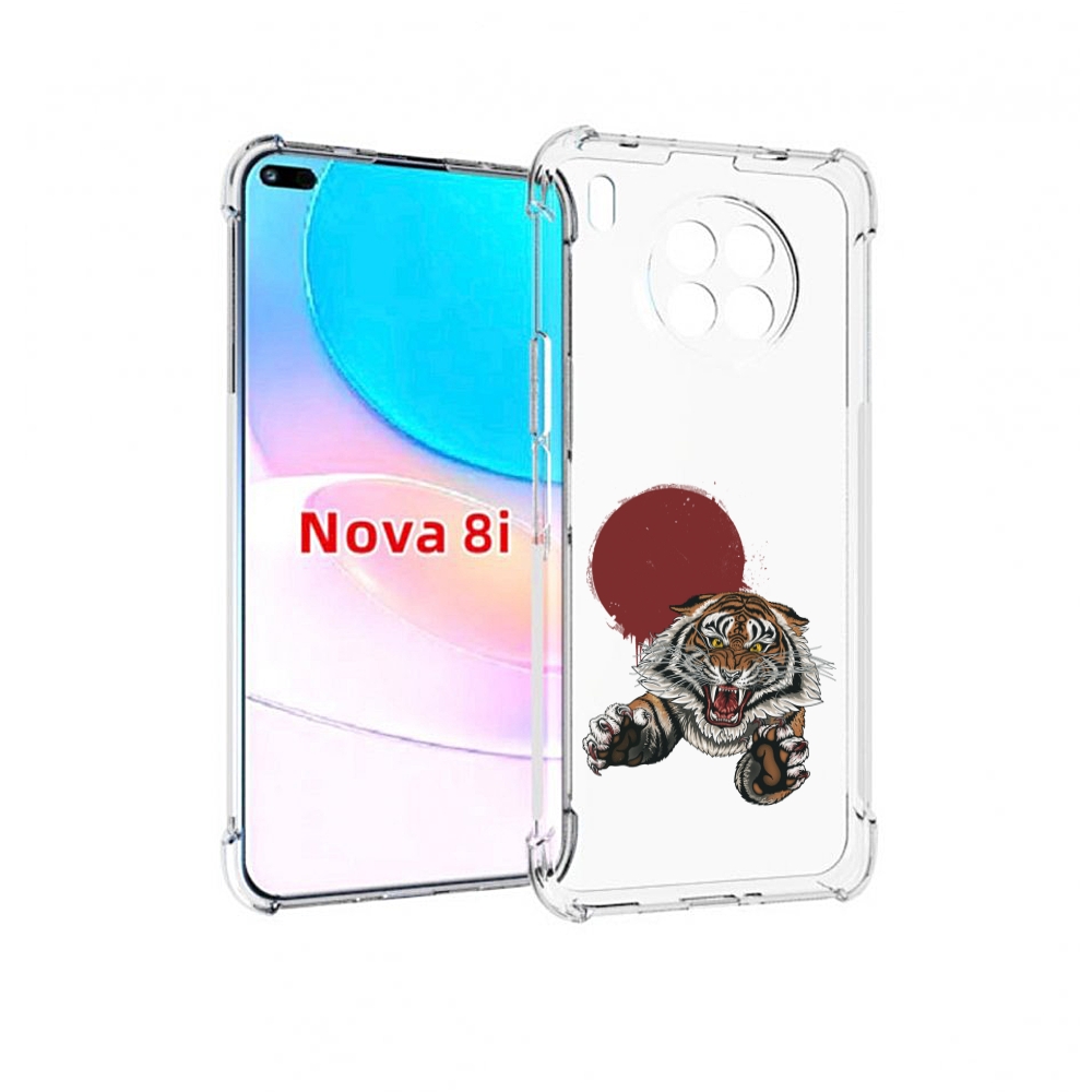 

Чехол бампер MyPads Бросок тигра для Huawei Nova 8i, Прозрачный, Tocco