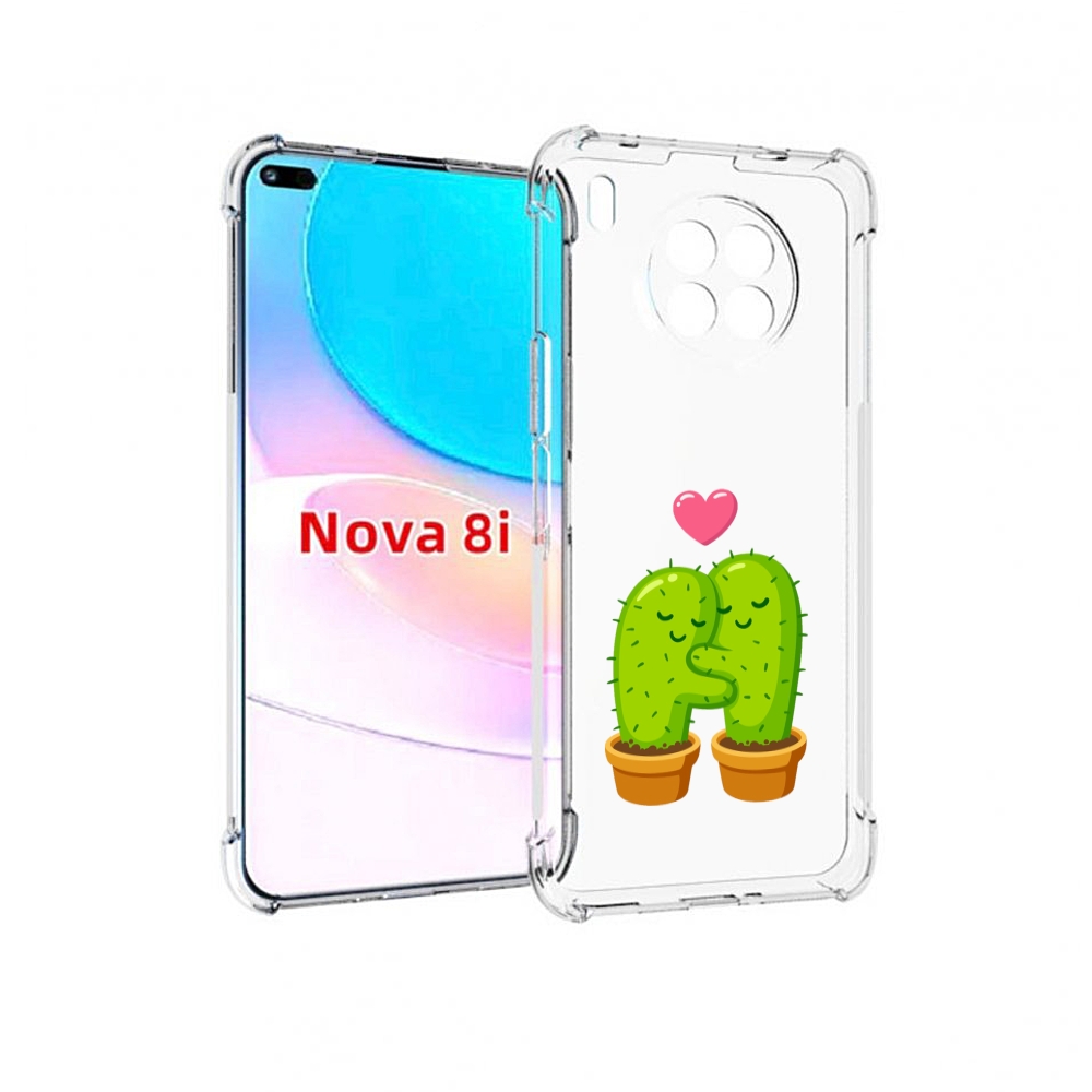 

Чехол бампер MyPads Влюбленные-кактусы для Huawei Nova 8i, Прозрачный, Tocco
