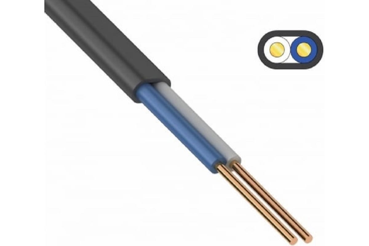 

Кабель ВВГ-П нг(А) 2х2,5 ГОСТ (100 метров) iTOK, Черный, ВВГ-Пнг (A)