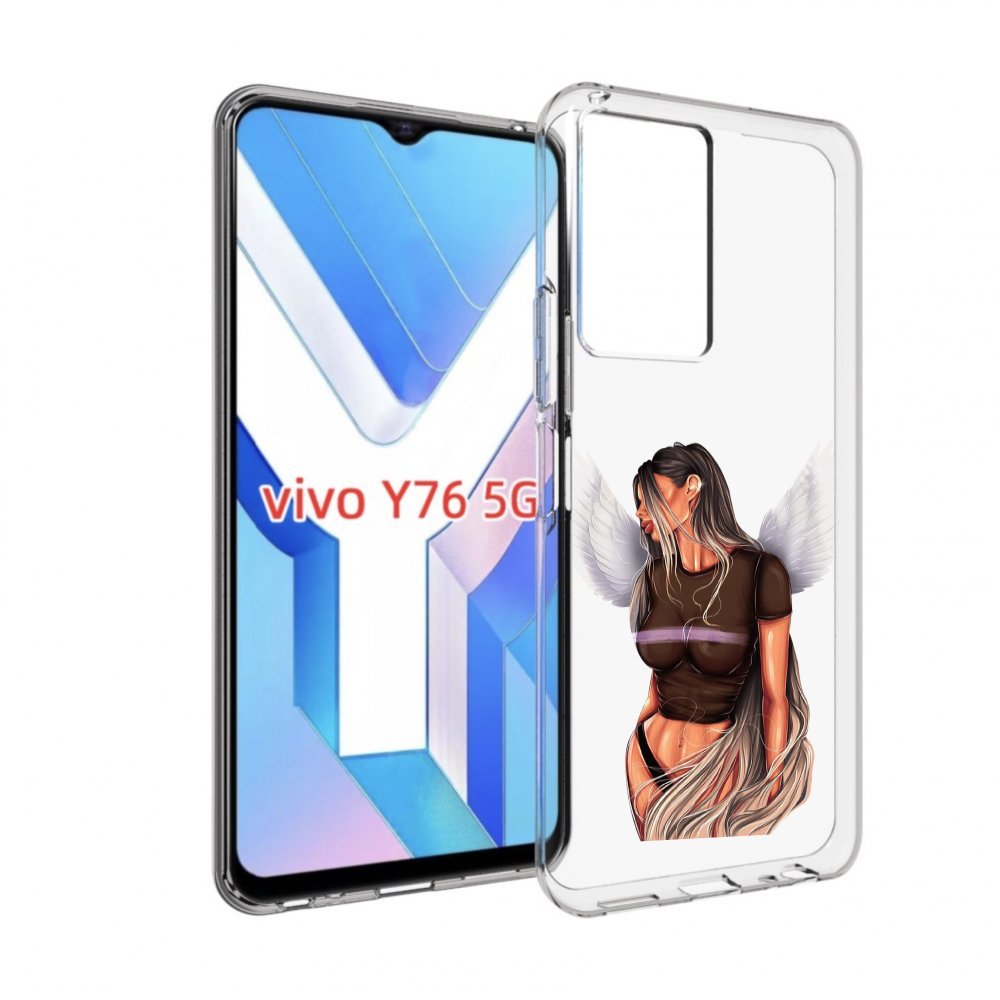 

Чехол MyPads девушка-ангел-с-крыльями женский для Vivo Y76 5G, Прозрачный, Tocco