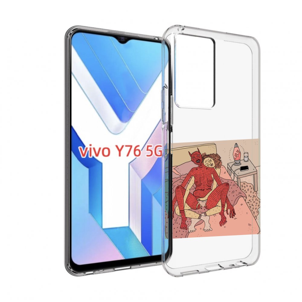 

Чехол MyPads девушка-без-кожи для Vivo Y76 5G, Прозрачный, Tocco