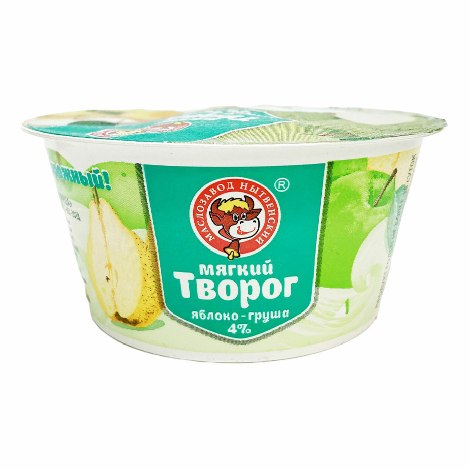 

Творог мягкий Маслозавод Нытвенский груша-яблоко 4% 120 г