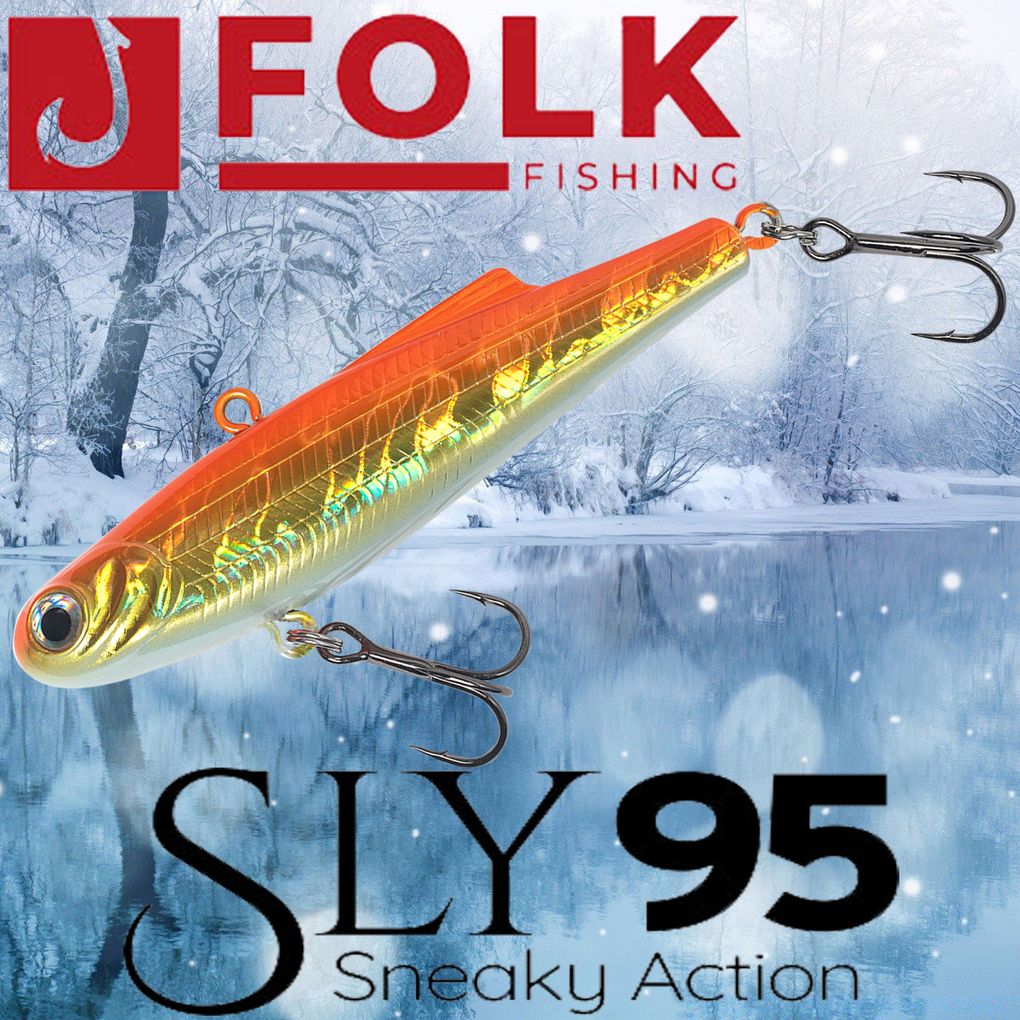 

Воблер Folkfishing (Vib) Sly 95мм 30гр #FVS-02, Золотистый;оранжевый, (Vib) Sly 95мм 30гр