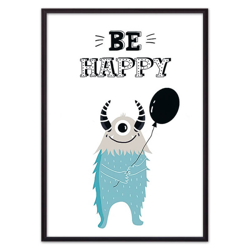 

Монстр "Be happy" ВЫБОР РАЗМЕРА:40 х 60 см