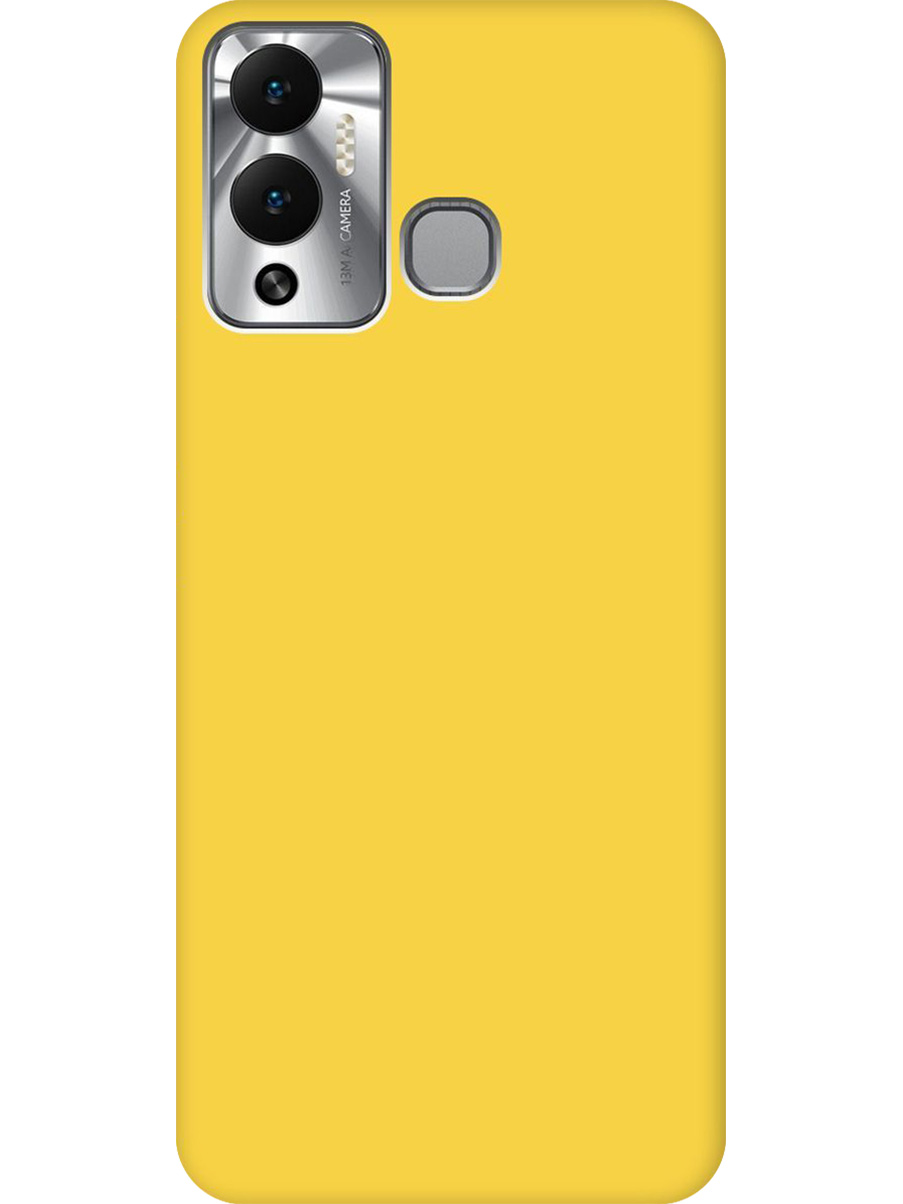 

Силиконовый чехол на Infinix Hot 12 Play NFC матовый желтый, 743694421