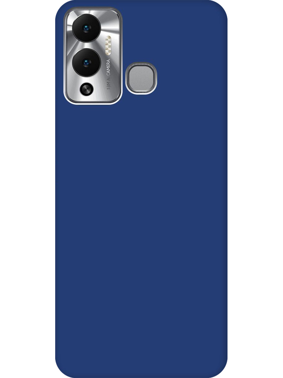 

Силиконовый чехол на Infinix Hot 12 Play NFC матовый синий, 743694413