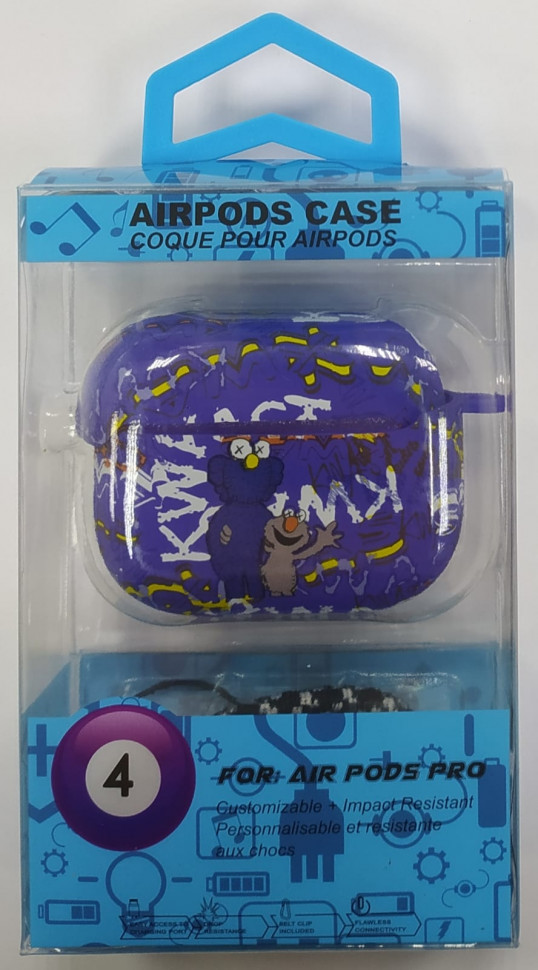 

Силиконовый светящийся в темноте чехол для AirPods 3 Luxo Kaws рисунок №55