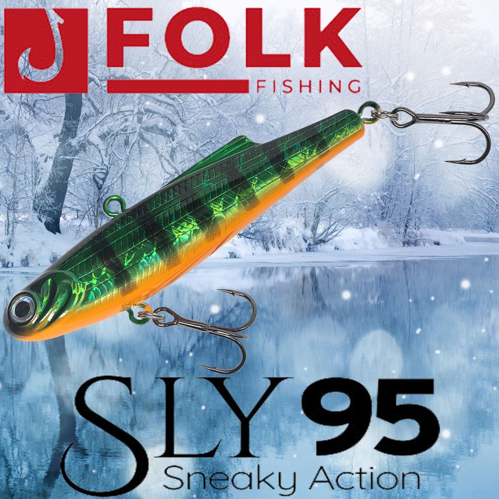 

Воблер Folkfishing (Vib) Sly 95мм 30гр #FVS-18, Зеленый;черный;оранжевый, (Vib) Sly 95мм 30гр