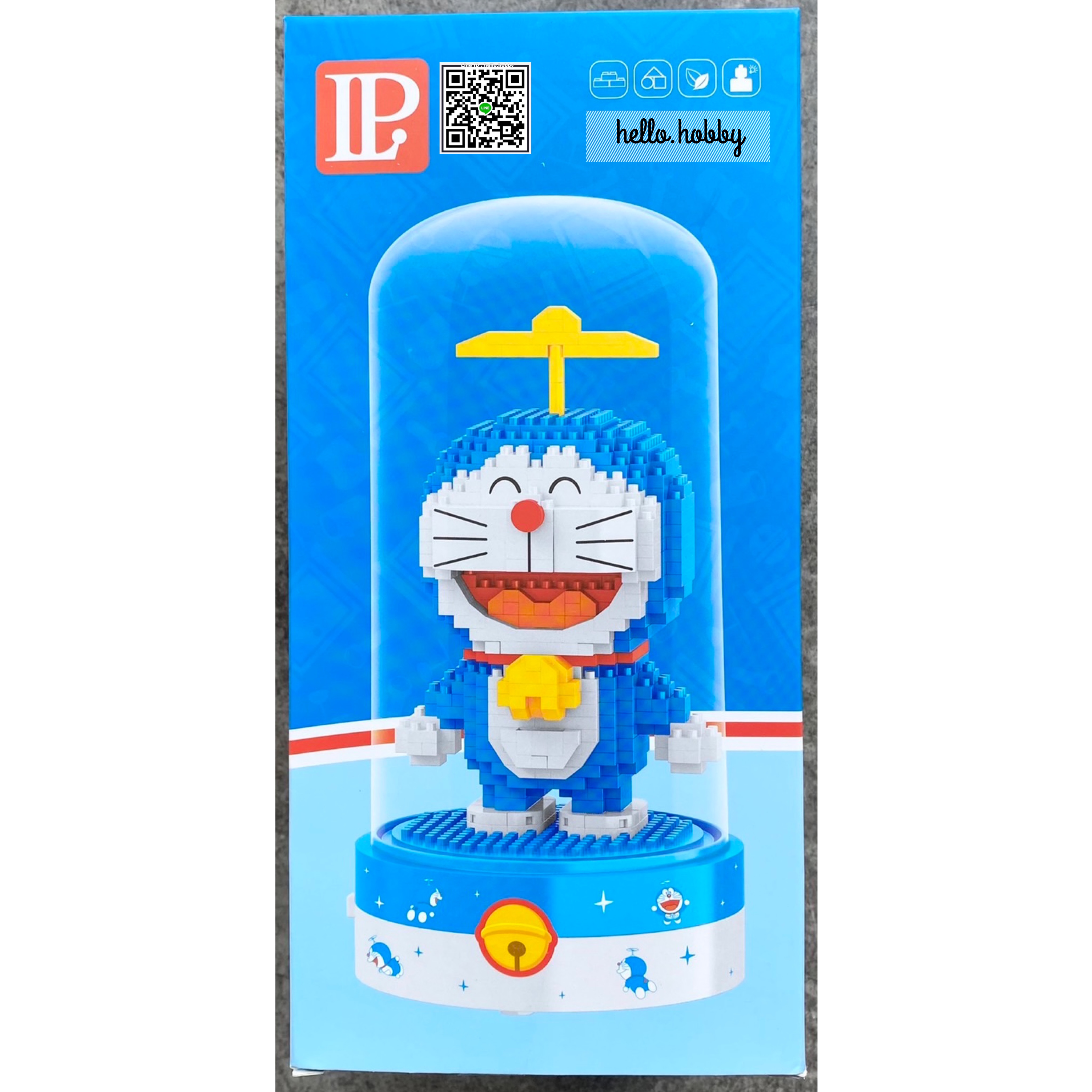 Конструктор 3D из миниблоков Balody LP Doraemon счастливый котик в колбе 619 эл BA210578