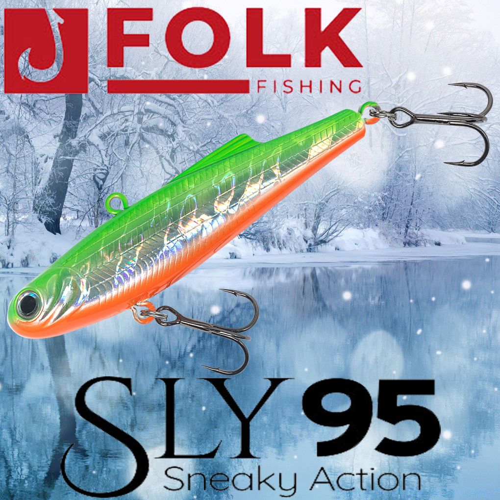 

Воблер Folkfishing (Vib) Sly 95мм 30гр #FVS-22, Зеленый;оранжевый;серебристый, (Vib) Sly 95мм 30гр