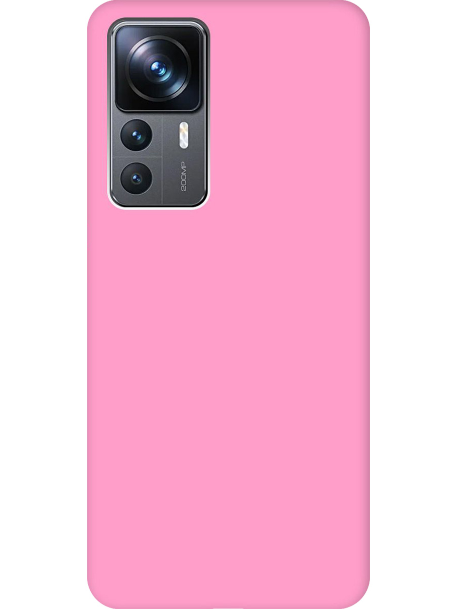 

Силиконовый чехол на Xiaomi 12T/12T Pro матовый розовый, 762091921