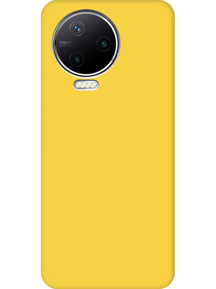 

Силиконовый чехол на Infinix Note 12 Pro матовый желтый, 762092721