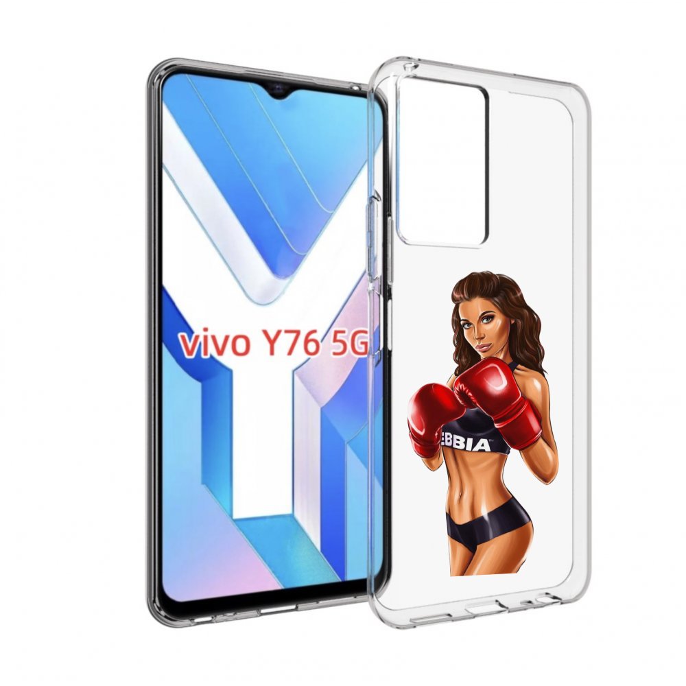 фото Чехол mypads девушка-в-боксерских-перчатках женский для vivo y76 5g