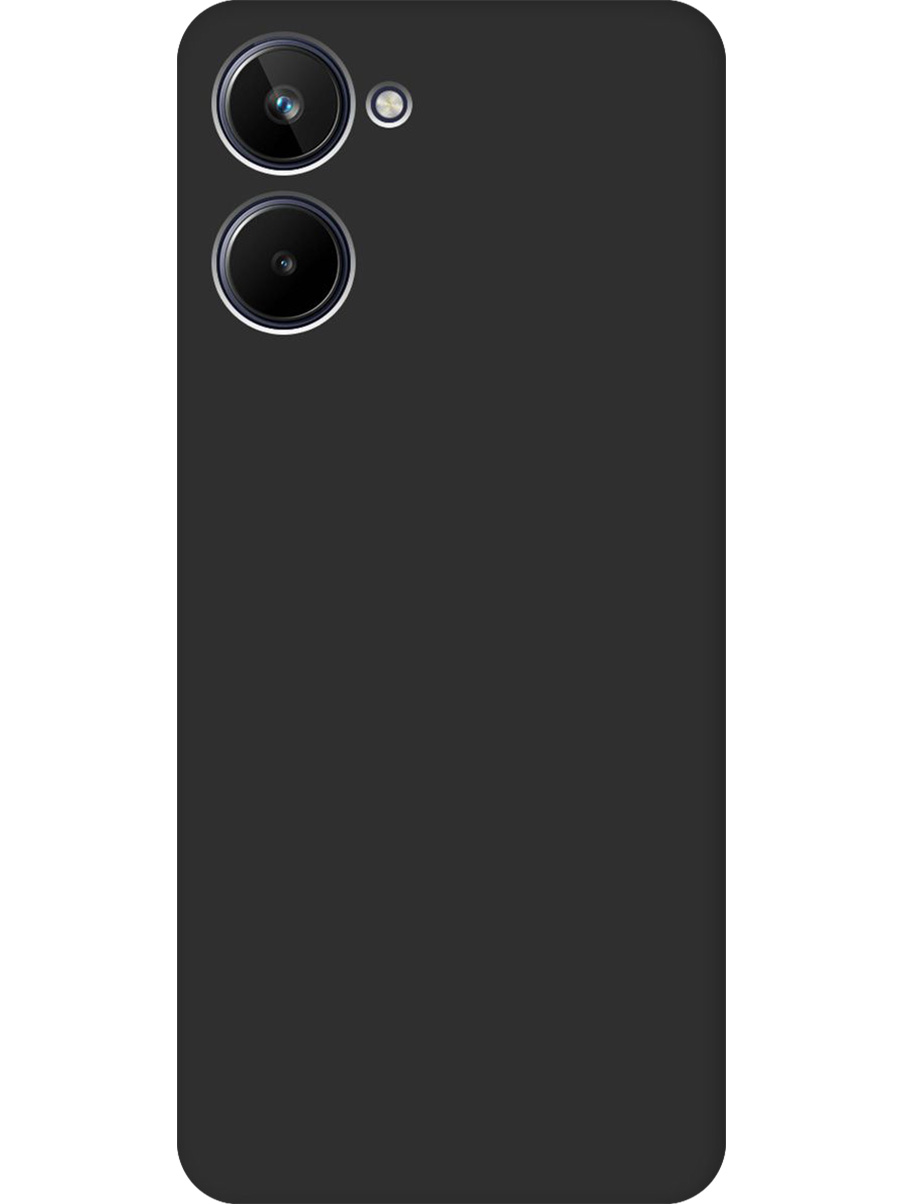 

Силиконовый чехол на Realme 10 4G матовый черный, 762098213