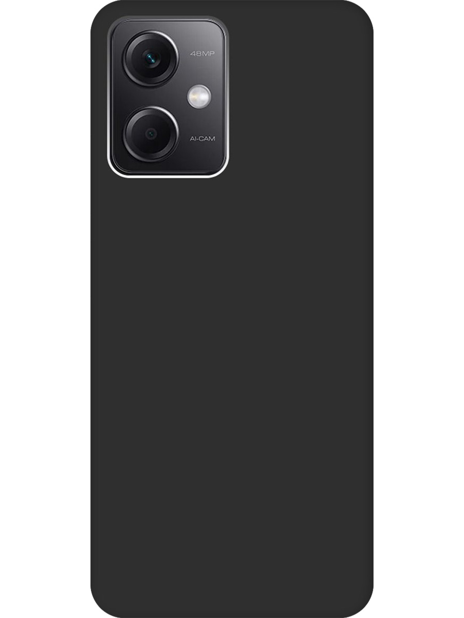 

Силиконовый чехол на Xiaomi Redmi Note 12 матовый черный, 762098313