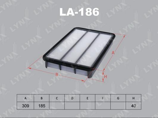 

Фильтр воздушный Lynx LA186 для Lexus ES, RX; Toyota Camry, Celica