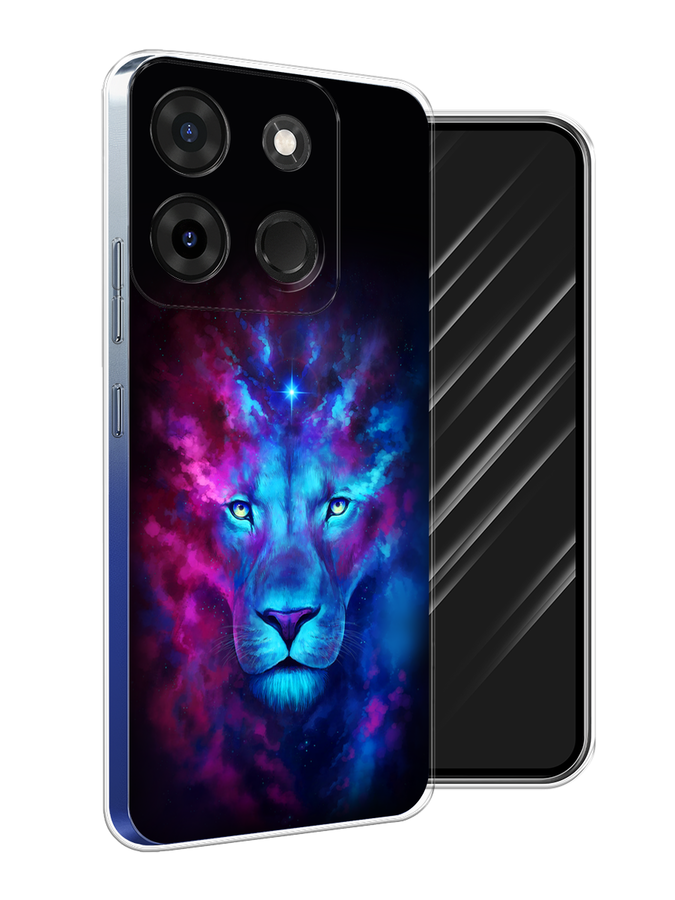 

Чехол Awog на Infinix Smart 7 Plus "Космический лев", Голубой, 3103950-1