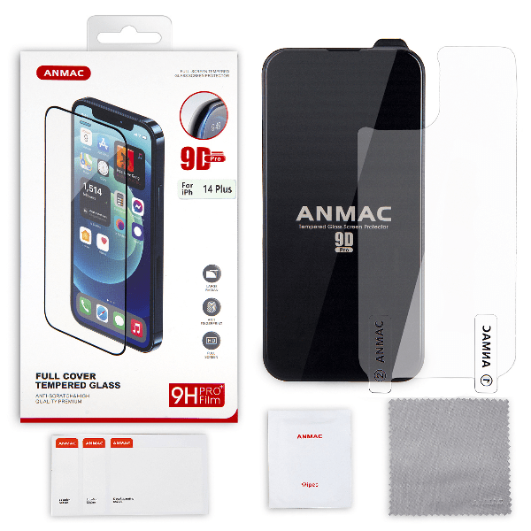 

Защитное стекло Anmac для Iphone 14 Plus 9D + Пленка Назад, Защитное стекло ANMAC для iPhone 14 Plus 9D + пленка назад