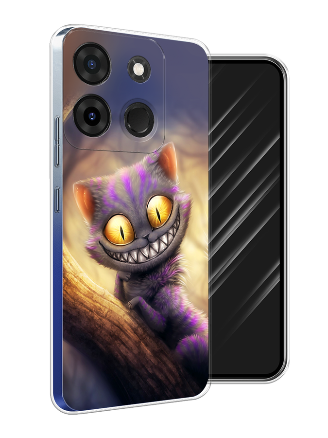 

Чехол Awog на Infinix Smart 7 Plus "Cheshire Cat", Фиолетовый;желтый, 3103950-1