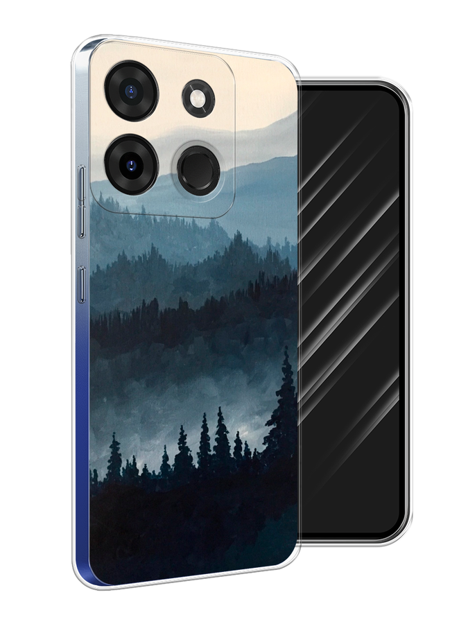 

Чехол Awog на Infinix Smart 7 Plus "Туманные горы", Бежевый;серый;черный, 3103950-4