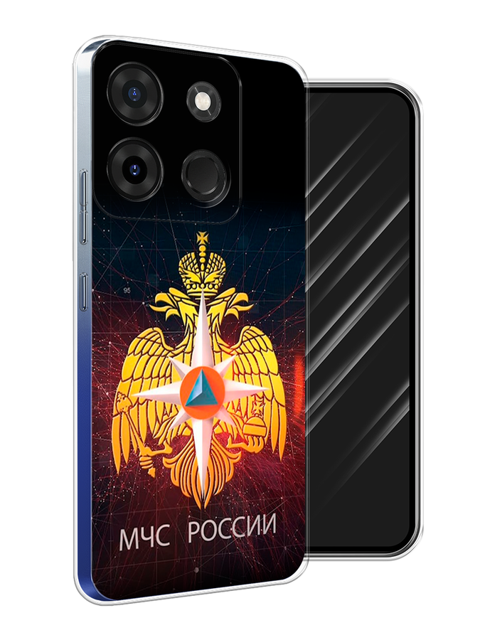 

Чехол Awog на Infinix Smart 7 Plus "МЧС России", Черный;желтый;красный, 3103950-5