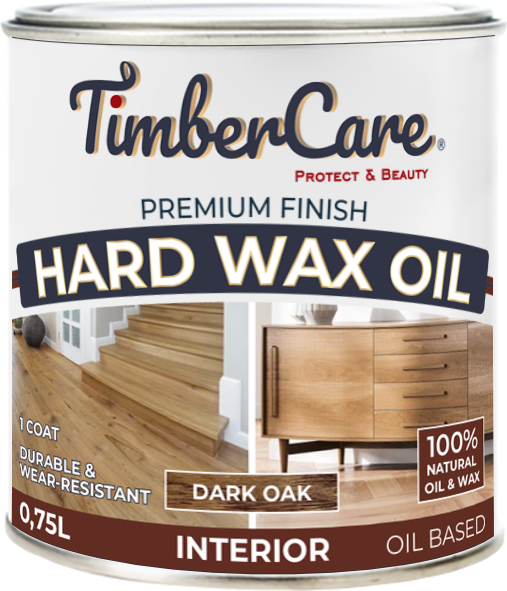 фото Масло для дерева с твердым воском hard wax color oil, темный дуб/ dark oak, 0.75 л timbercare