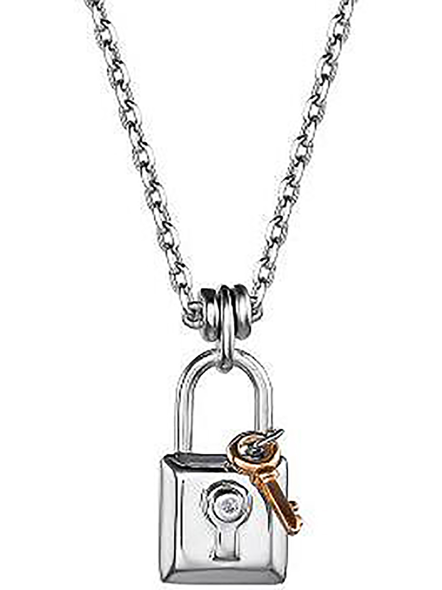 

Колье с 1 бриллиантом из серебра и золота 45 см Алкор серебро 06-2910_000Б-00, 06-2910_000Б-00