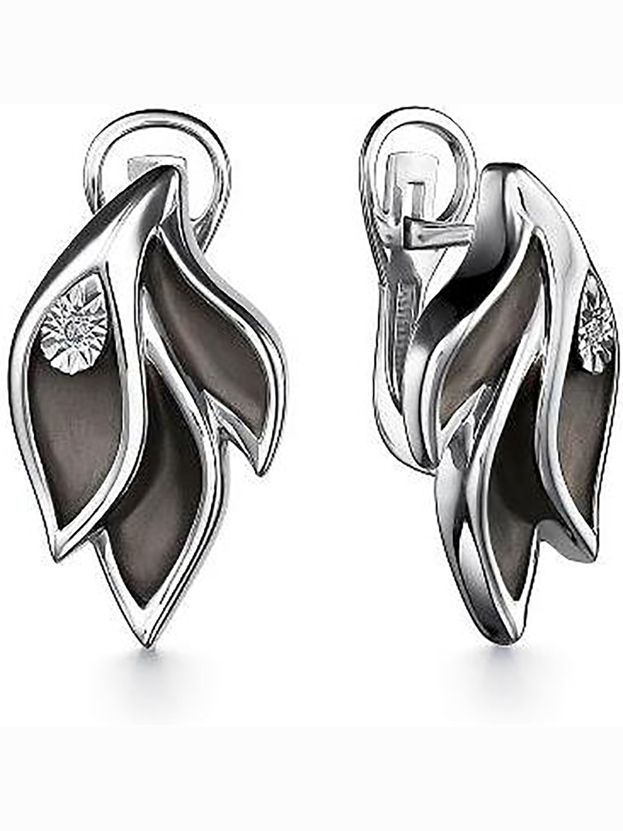 

Серьги с 2 бриллиантами из серебра Алкор серебро 02-2880_000Б-17, 02-2880_000Б-17