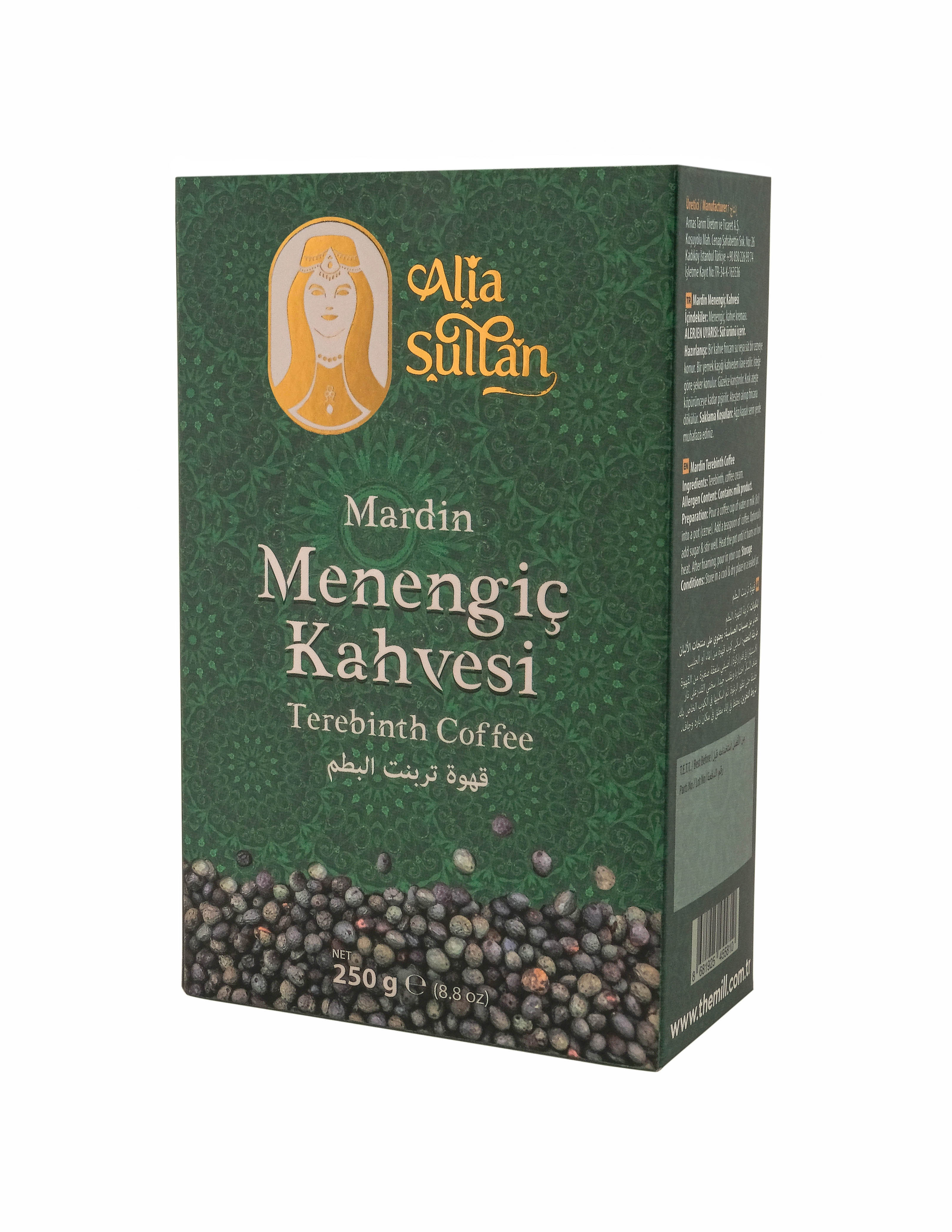 

Кофе терпентинный Alia Sultan мененгич из Мардина, 250 г, Терпентинный