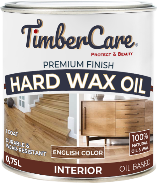 фото Масло для дерева с твердым воском hard wax color oil, орех/ english color, 0.75 л timbercare