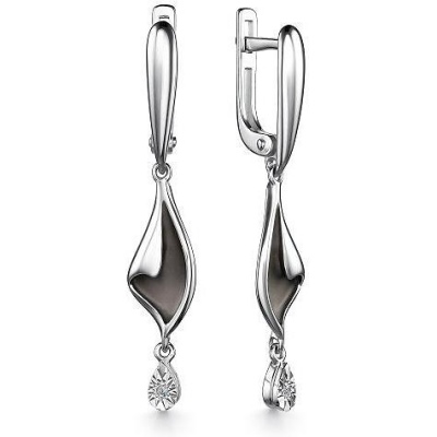 

Серьги с 2 бриллиантами из серебра Алкор серебро 02-2881_000Б-17, 02-2881_000Б-17
