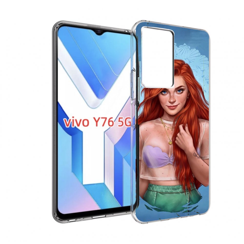

Чехол MyPads девушка-в-голубом-фоне женский для Vivo Y76 5G, Прозрачный, Tocco