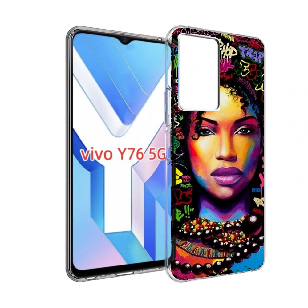 

Чехол MyPads девушка-в-граффити женский для Vivo Y76 5G, Прозрачный, Tocco