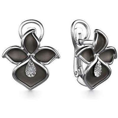 

Серьги с 2 бриллиантами из серебра Алкор серебро 02-2882_000Б-17, 02-2882_000Б-17